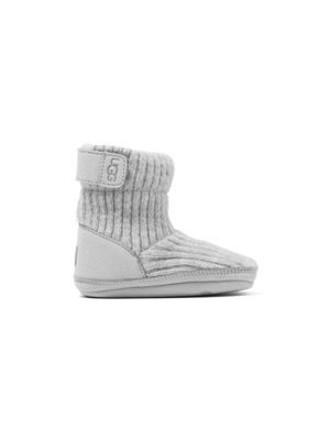 UGG Kids Skylar ribbed-knit slippers - Grey