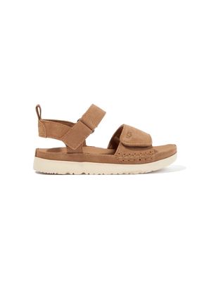 UGG Kids suede touch strap sandals - Brown