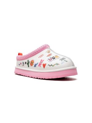 UGG Kids Tazz Pop Sketch slippers - White