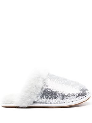 UGG Scuffette II sequin-embellished slippers - Silver