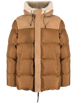UGG Shasta shearling-trim hood padded jacket - Brown