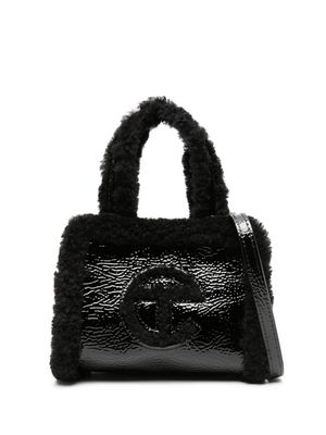 UGG x Telfar small Shopper crinkled-patent tote bag - Black