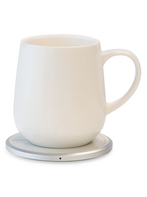 Ui Self-Heating Ceramic Mug & Charger Set - White - White