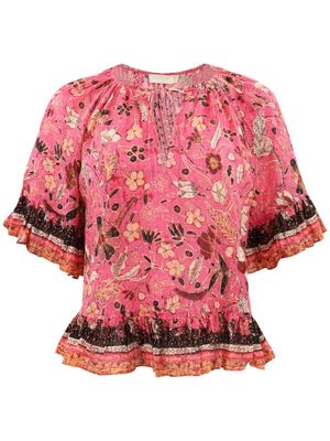 Ulla Johnson Alessia floral-print blouse - Pink