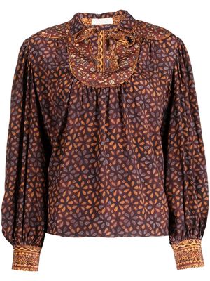 Ulla Johnson Aninda printed silk blouse - Multicolour
