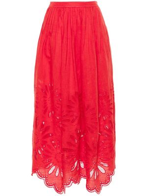 Ulla Johnson Annisa A-line skirt - Red