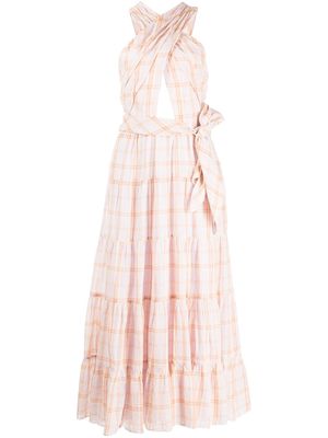 Ulla Johnson check-print dress - Pink