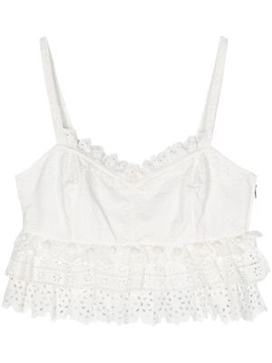 Ulla Johnson Clarissa cotton crop top - White