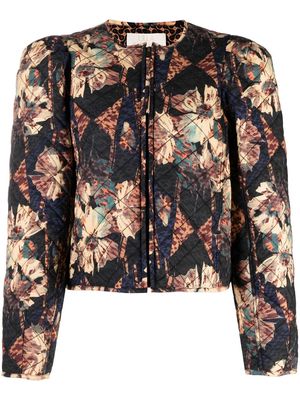 Ulla Johnson Clarisse quilted floral-print jacket - Black