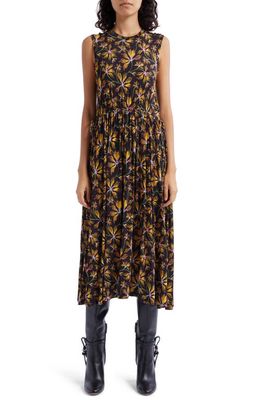 Ulla Johnson Clea Floral Print Sleeveless Midi Dress in Maple