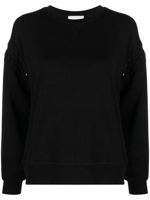 Ulla Johnson Cori crochet-detail sweatshirt - Black
