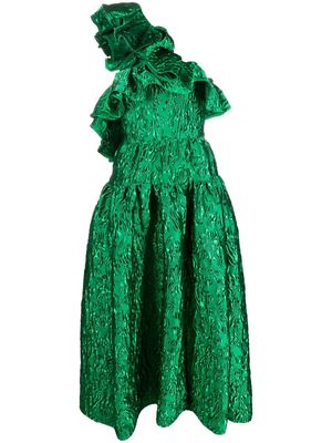 Ulla Johnson Cosima cloqué-jacquard ruffled gown - Green
