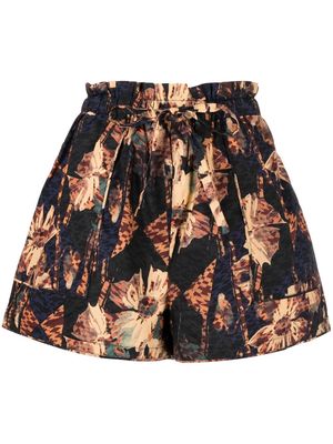 Ulla Johnson Edlyn floral-print drawstring shorts - Brown