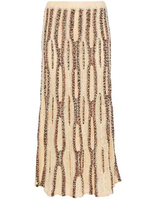 Ulla Johnson Elara 3D-knit midi skirt - Neutrals