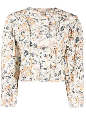 Ulla Johnson floral-print cropped jacket - Multicolour