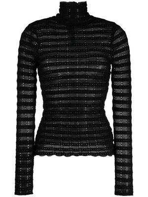 Ulla Johnson high-neck knitted top - Black