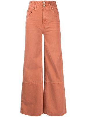 Ulla Johnson high-rise wide-leg jeans - Orange