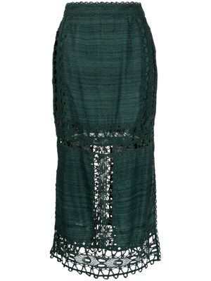 Ulla Johnson high-waisted lace skirt - Green