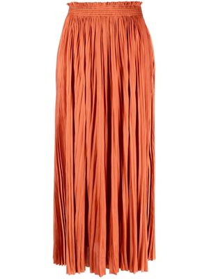 Ulla Johnson high-waisted pleated skirt - Orange