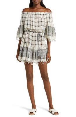 Ulla Johnson Hollace Off the Shoulder Cover-Up Minidress in Eclipse