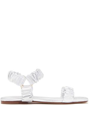 Ulla Johnson Isabella ruched leather sandals - Silver