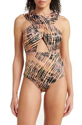 Ulla Johnson Keiran Crisscross One-Piece Swimsuit in Fig