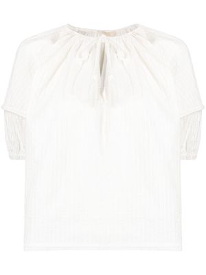Ulla Johnson Laurenza split-neck blouse - White