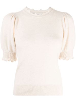 Ulla Johnson Lotta ruffled cashmere top - White