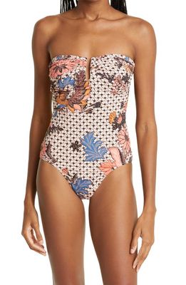 Ulla Johnson Monterey Strapless One-Piece Swimsuit in Jasmine