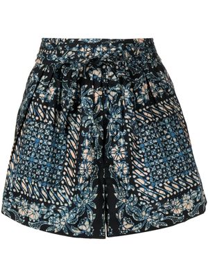 Ulla Johnson Nalani floral-print shorts - Blue