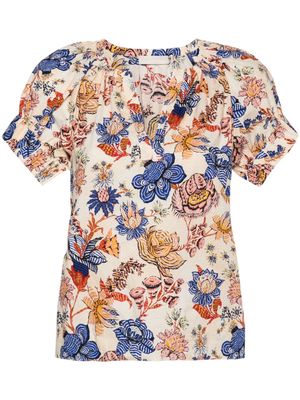 Ulla Johnson Naomi floral-print blouse - Neutrals