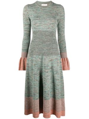Ulla Johnson Nathalie mélange-effect knitted dress - Green