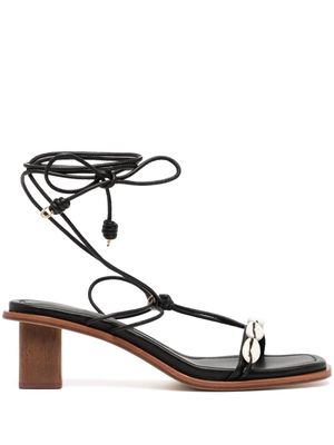 Ulla Johnson Nicolette Shell 90mm leather sandals - Black