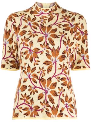 Ulla Johnson patterned-jacquard high-neck top - Multicolour
