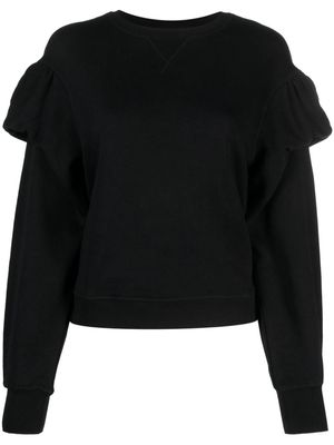 Ulla Johnson puffed-sleeves crewneck sweatshirt - Black