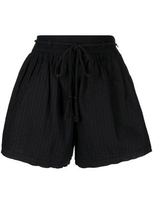 Ulla Johnson Rina high-waisted cotton shorts - Black
