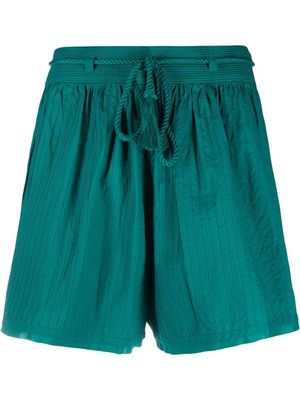 Ulla Johnson Rina high-waisted cotton shorts - Green