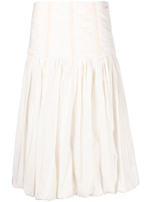 Ulla Johnson Roselani puffball-hem high-waisted skirt - White
