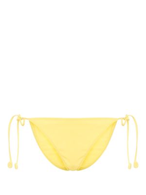 Ulla Johnson ruched side-tie bikini bottoms - Yellow