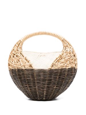 Ulla Johnson Seashell wicker tote bag - Neutrals