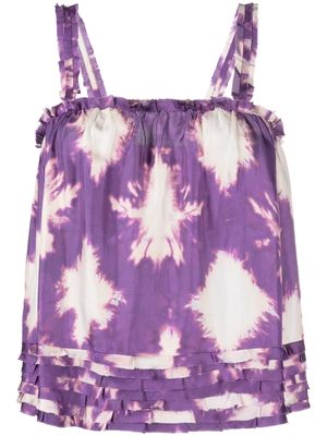 Ulla Johnson Sera prismatic-shape silk top - Purple