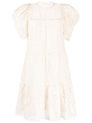 Ulla Johnson Simone floral-appliqué dress - White