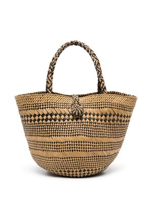 Ulla Johnson small Marta interwoven bucket bag - Neutrals