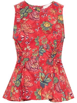 Ulla Johnson Sydney floral-print blouse - Red