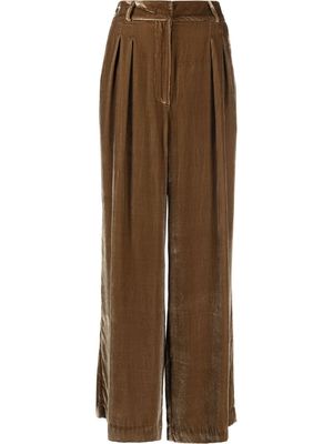 Ulla Johnson Veronica high-waisted velvet trousers - Brown