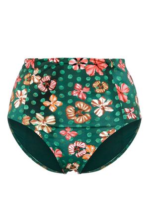 Ulla Johnson Zahara floral-print bikini bottoms - Green