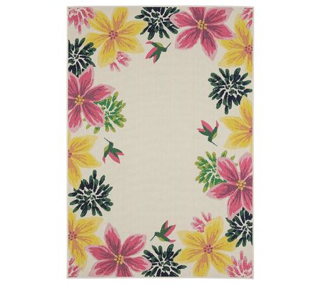 Ultimate Innovation Hummingbird Garden 5'3"x7'.6" Rug