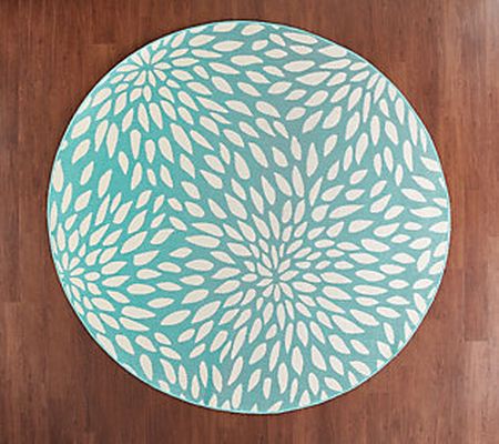Ultimate Innovations 94" Round Bella Blossoms In/Outdoor Rug