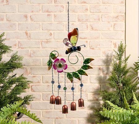 Ultimate Innovations Metal Bell Windchime With Garden Critter