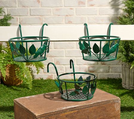 Ultimate Innovations Set of 3 Deck & Rail Plant Pot Holders